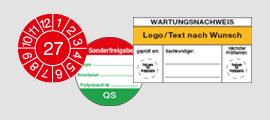 Rubrikbild Prüfplaketten - QS - Wartung