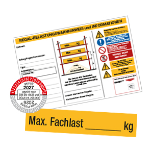 Regalkennzeichnung-Belastungshinweise