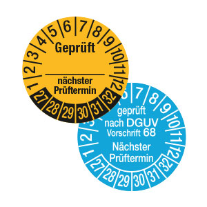 Plaketten für gesetzliche Prüfungen 