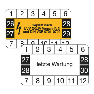 Wartungsplaketten