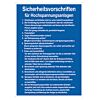 Sicherheitsvorschriften für Hochspannungsanlagen