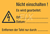 Nicht einschalten! Es wird gearbeitet: