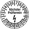 Prüfplakette - Nächster Prüftermin Elektro - weiß