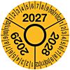 Prüfplakette - Dreijähriger Prüfzyklus, Ø 33mm