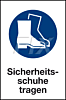 Sicherheitsschuhe tragen - Kombizeichen