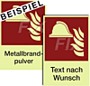 Brandbekämpfung mit Text nach Wunsch - langnachleuchtend