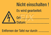 Nicht einschalten! Es wird gearbeitet: