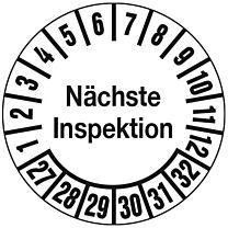 Prüfplakette - Nächste Inspektion
