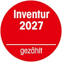 Inventuraufkleber 2027 rot- gezählt