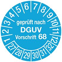 Prüfplakette - Geprüft nach DGUV Vorschrift 68