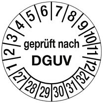 Prüfplakette - geprüft nach DGUV
