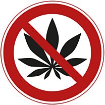Verbotsschild - Cannabis verboten
