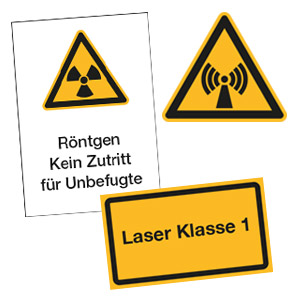 Strahlenschutz- und Laserkennzeichnung