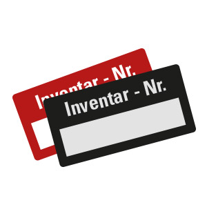 Standard-Inventar-Etiketten - auf Bogen