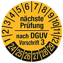 Prüfplakette - nächste Prüfung nach DGUV Vorschrift 3