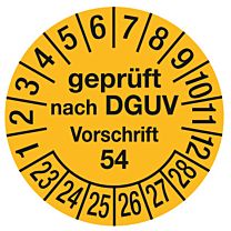 Prüfplakette-geprüft nach DGUV Vorschrift 54