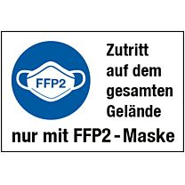 FFP2 - Maskenpflicht auf dem gesamten Gelände