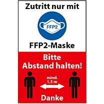 FFP2-Maske und Abstand