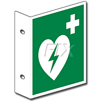Fahnenschild - Defibrillator