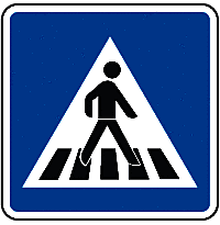 Fußgängerüberweg, Aufstellung links